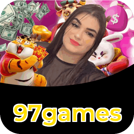 Catálogo slots 97games mostrando top jogos Gates Olympus Sweet Bonanza Fortune Tiger Big Bass volatilidade RTP